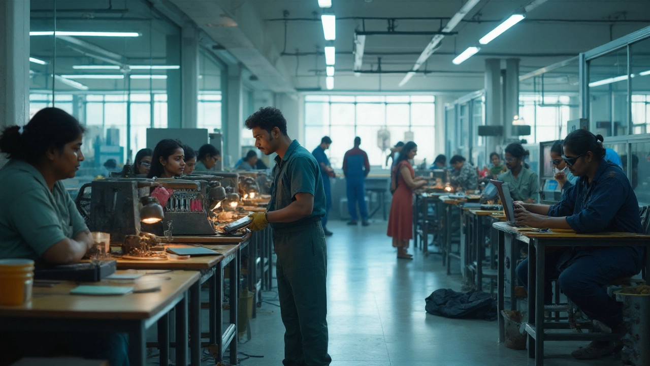 What different types of manufacturing bring to a town